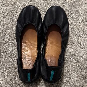 Tieks Black Leather Ballet Flats
